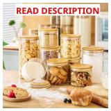 Glass Storage Containers Set with Bamboo Lids