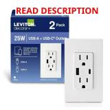 Leviton 3006770 15A 5-15 R Duplex Outlet (2)