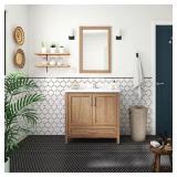 Moorside 36 in. Bath Vanity Cabinet w/ White Basi