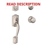 Schlage Camelot Satin Nickel Handleset 1L/1R