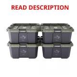 19 Gal Pro Grip Tote w Army Green Lid (4-Pack)