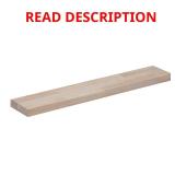 10 in. W x 36 in. D Unfinished Hevea Shelf