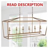Pagoda 49-in 6-Bulb Antique Gold Lantern