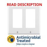 2-Gang White Antimicrobial Wall Plate 80409-2AW