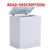 5 Cu ft Chest Freezer, Adjustable Thermostat