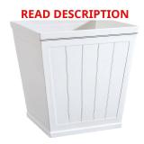 (DAMAGED) Hanover 20 in. White Resin Planter Bead