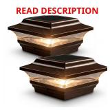 Imperial 4x4 Bronze LED Solar Post Cap