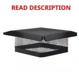 Galvanized Steel Fixed Chimney Cap, Black