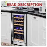 Wine Cooler 15" Dual Zone 30-Bottle