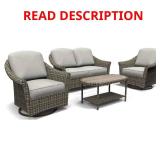 Brooke Mill Wicker Loveseat & Table