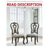 Maylee Dark Brown Cushioned Side Chair 2-pack