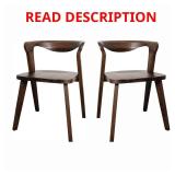 Shelun III Walnut Wood Dining Chairs Set of 2