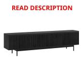Whitman 78.5 in. Black TV Stand for 85" TV