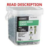 9 x 1-1/4 in. Ribbed Flat Head Screw (750)