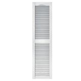 15 in. x 60 in. Vinyl Shutters Pair in White