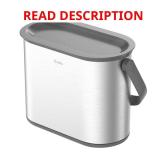 1 Gal Stainless Steel Trash Can with Gray Lid
