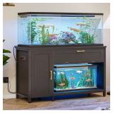 Black 55-75 Gal Aquarium Stand with LED