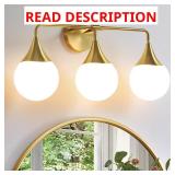 24 in. 3-Light Brushed Gold Vanity Shade