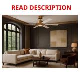 Flera 52-in Smart Ceiling Fan, Matte White