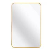 Ta. 24 in. W x 36 in. H Gold Mirror Rectangle