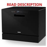 21" Countertop Dishwasher, 6 place, Black