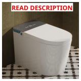 Elongated Smart Toilet with Bidet Seat