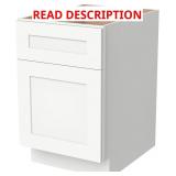 Pull-Out Trash Cabinet - White, 18" x 34.5"