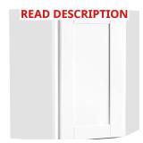 Shaker 24W x12D Corner Cabinet, Satin White