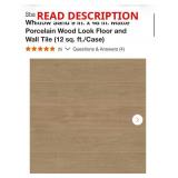 Whitlow Sand 9 in. x 48 in. Matte Porcelain Wood