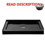 48x36 Alcove Shower Pan (Matte Grey)