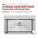 Handmade Drop-in Stainless Steel 33 in. x 22 in.