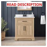 Doveton 30" Bath Vanity with Marble Top broken to