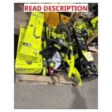 Ryobi and homelite yard tool skid lot