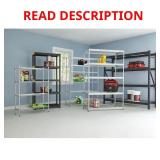 5-Tier Plastic Garage Shelving Unit, Black 4  bid