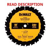 DeWalt 10" Carbide Framing Saw Blade 24T 1pc