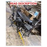Seven piece outdoor dining set