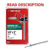 1/4 in. x 3 in. Hammer-Set Anchors (25)