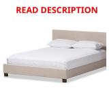 Baxton Studio Elizabeth Beige Platform Bed