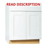 Shaker 27x24x34.5 in Satin White Base Cabinet