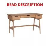 Merryn Rattan 50.94 in. W Desk, 3-Drawer