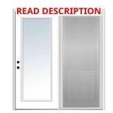 Fiberglass Prehung Right Door with Screen