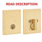 Crosstown Satin Brass Deadbolt with SmartKey