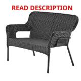 Eastlake Black Wicker Outdoor Loveseat