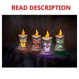 Halloween LED Spooky Candle Markers with Timer -