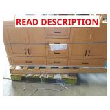 72" light oak vanity