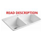 KOHLER Drop-In 33x22 White Sink 1-Hole