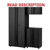 Welded Steel Garage Storage System, Black