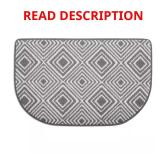 Plush Gray Kitchen Floor Mat 19.7x31.5 in