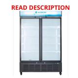 27.02 Cu. Ft Glass Door Fridge Black ETL