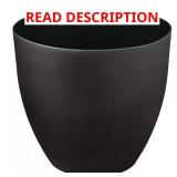 Cersei 11.5in Matte Black Plastic Planter